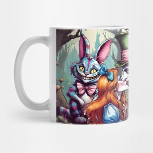 Mad Hatter, Alice, White Rabbit Cheshire Cat Mug